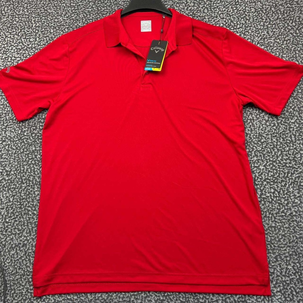 Callaway Golf Polo Shirt Men Extra Large Opti-Dri Short Sleeve Collared New XL